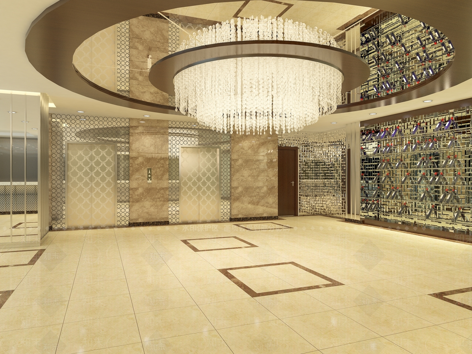 法式欧式大厅3D模型下载【ID:1193618828】