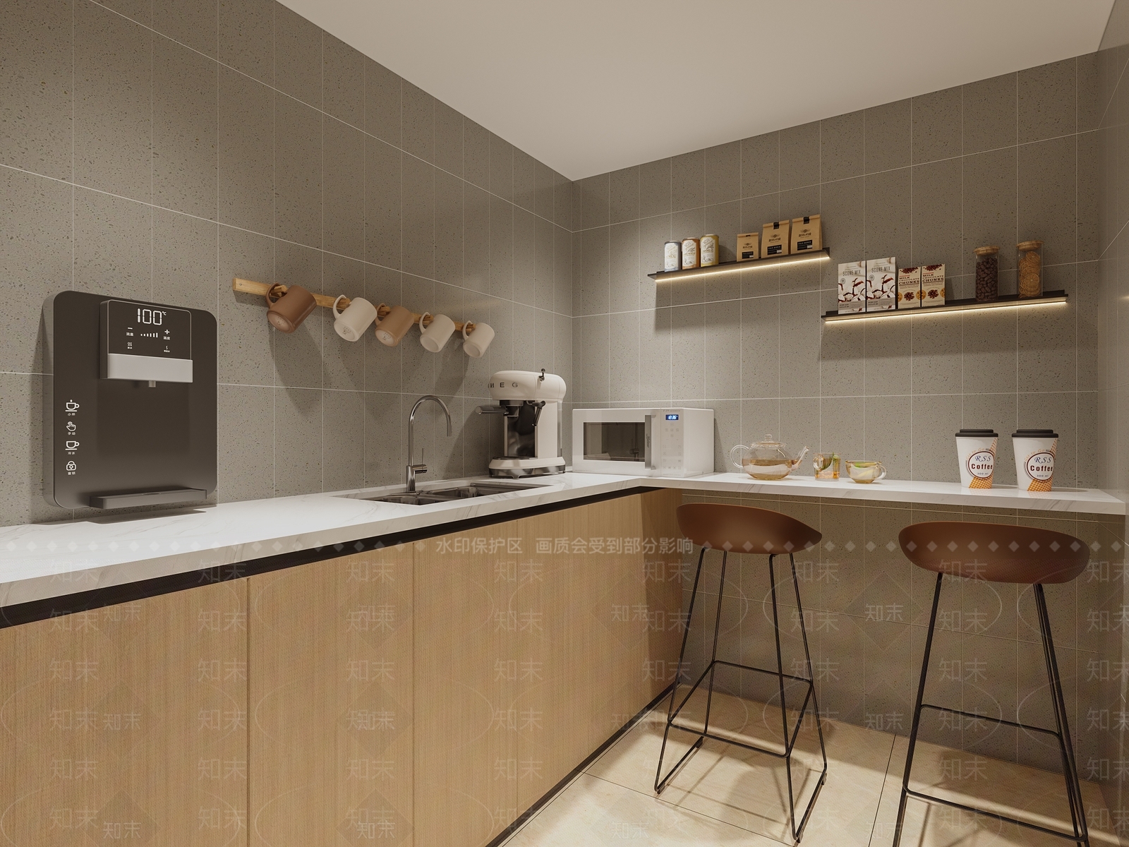现代茶室3D模型下载【ID:1193619263】