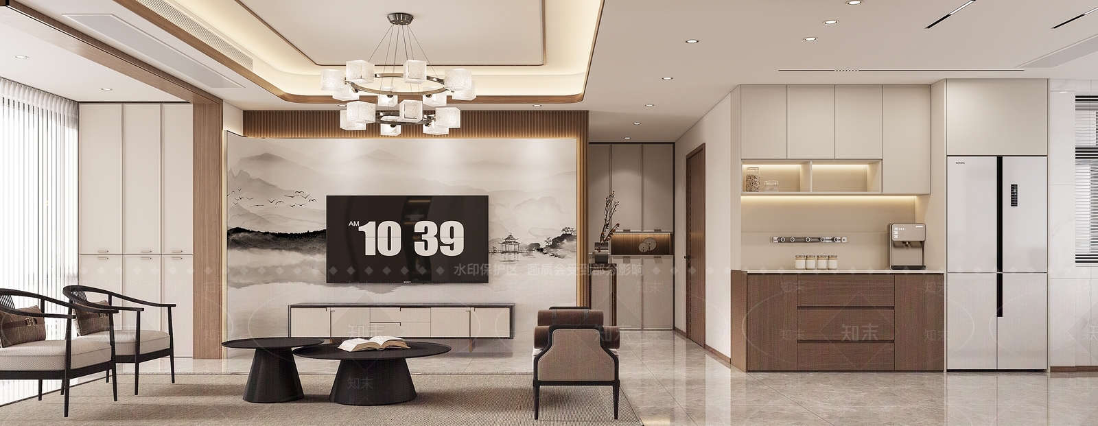 新中式玄关3D模型下载【ID:1215125304】