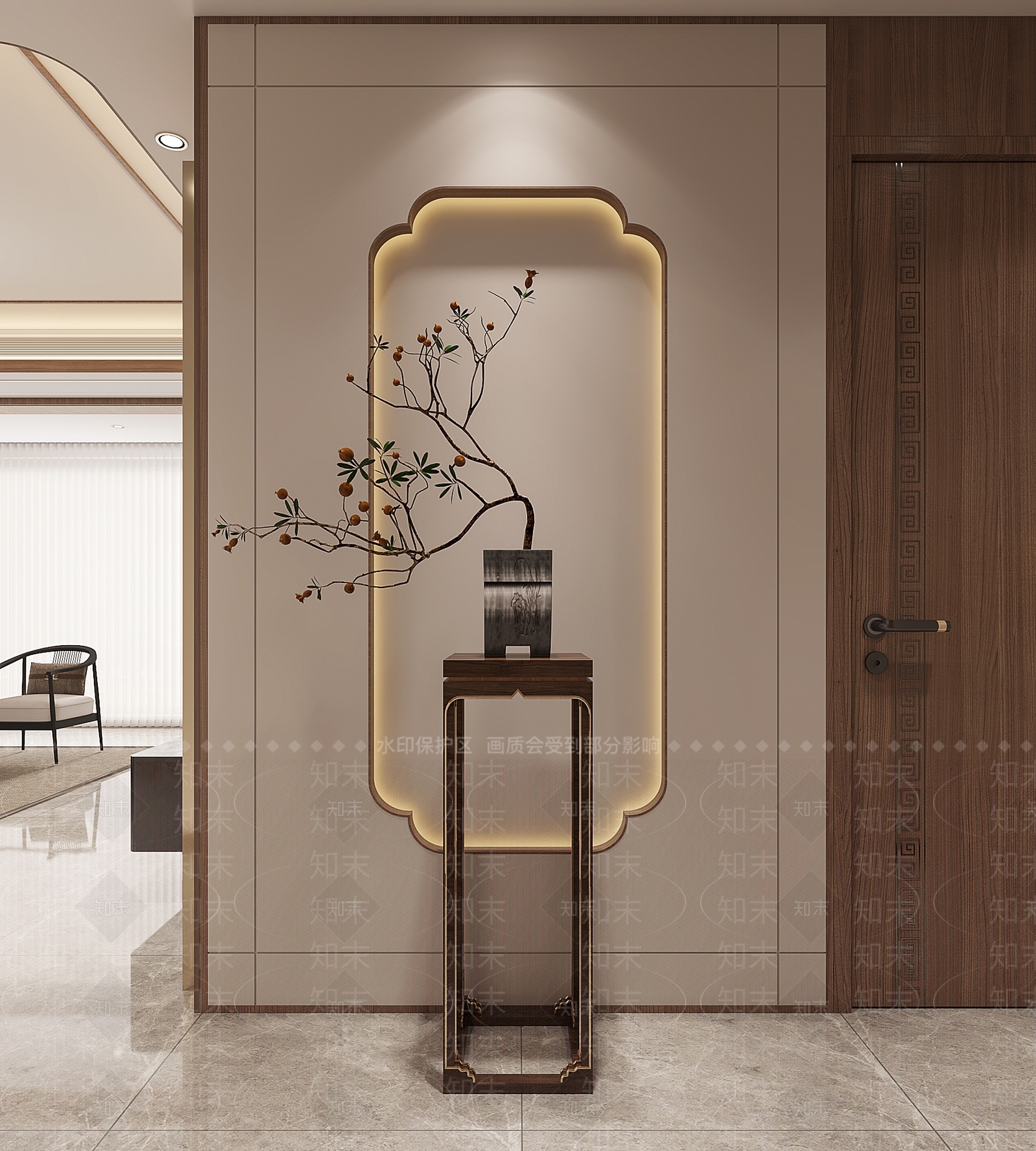 新中式客餐厅3D模型下载【ID:1193619873】