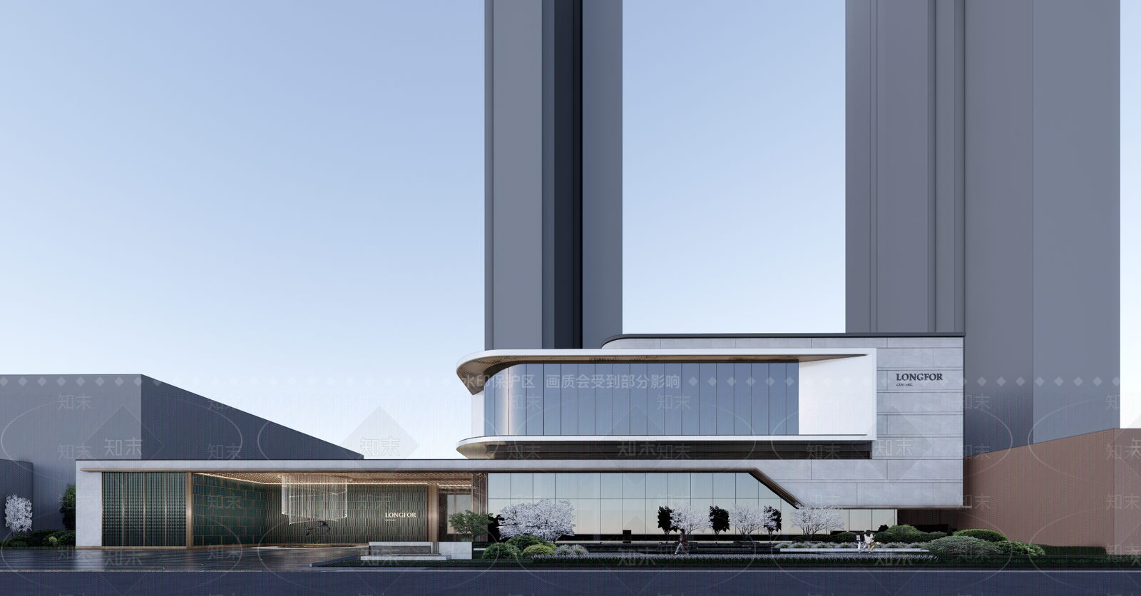现代小区建筑SU模型下载【ID:1193622704】