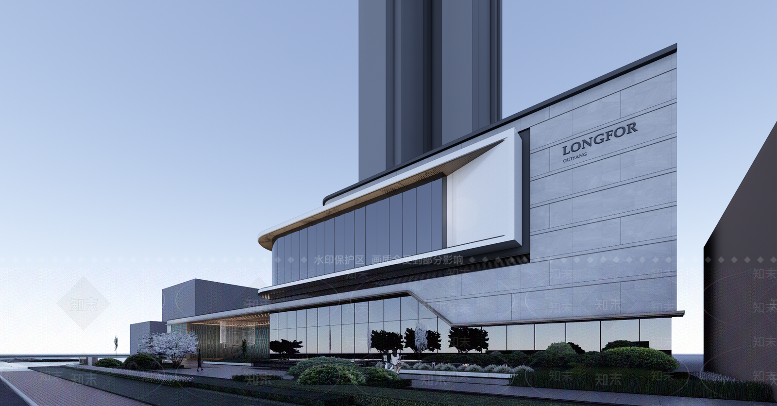 现代小区建筑SU模型下载【ID:1193622704】
