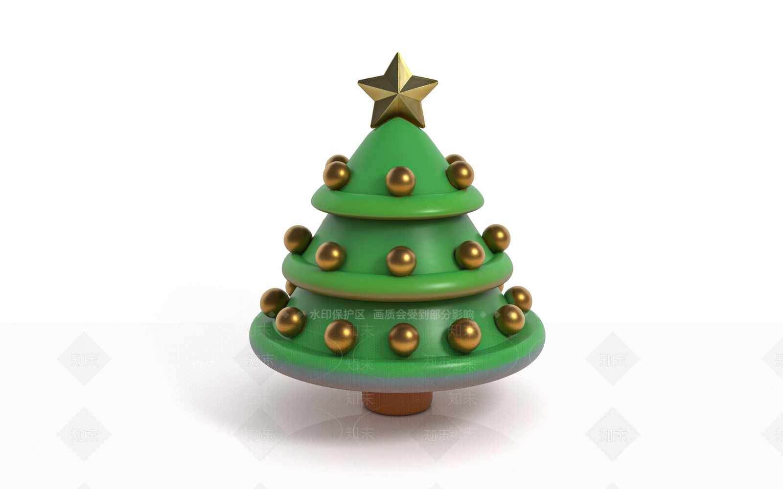 现代圣诞树3D模型下载【ID:1193622938】