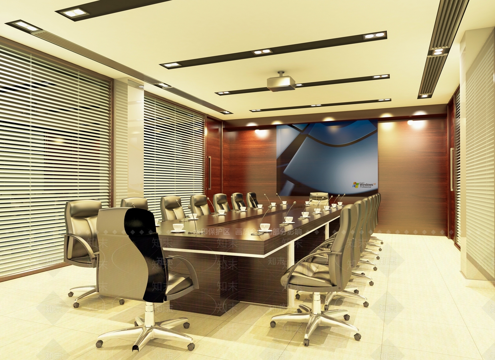 现代简约会议室3D模型下载【ID:1193624769】
