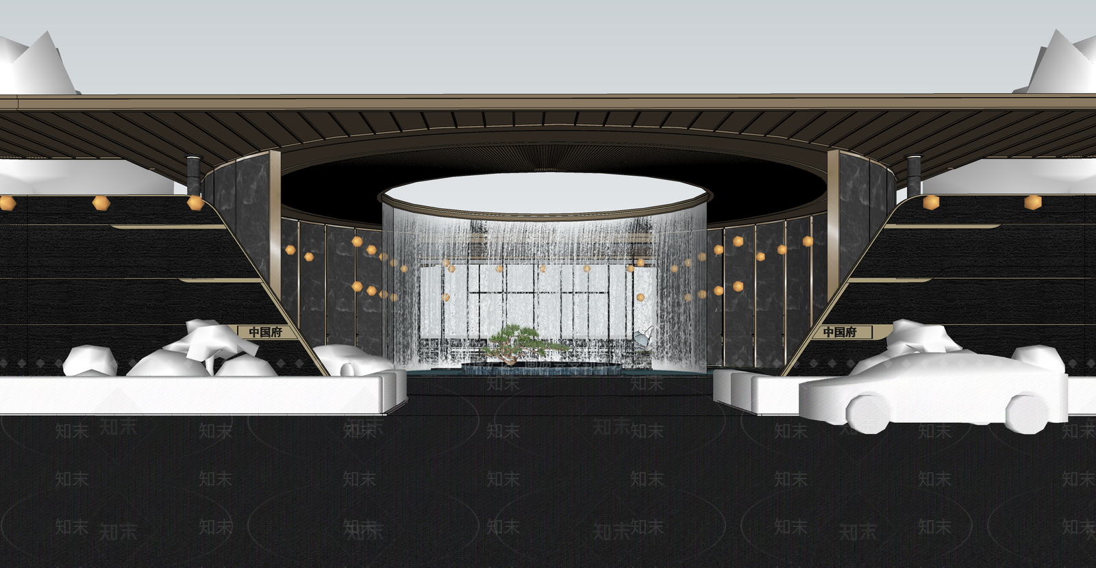 现代小区建筑SU模型下载【ID:1193626590】