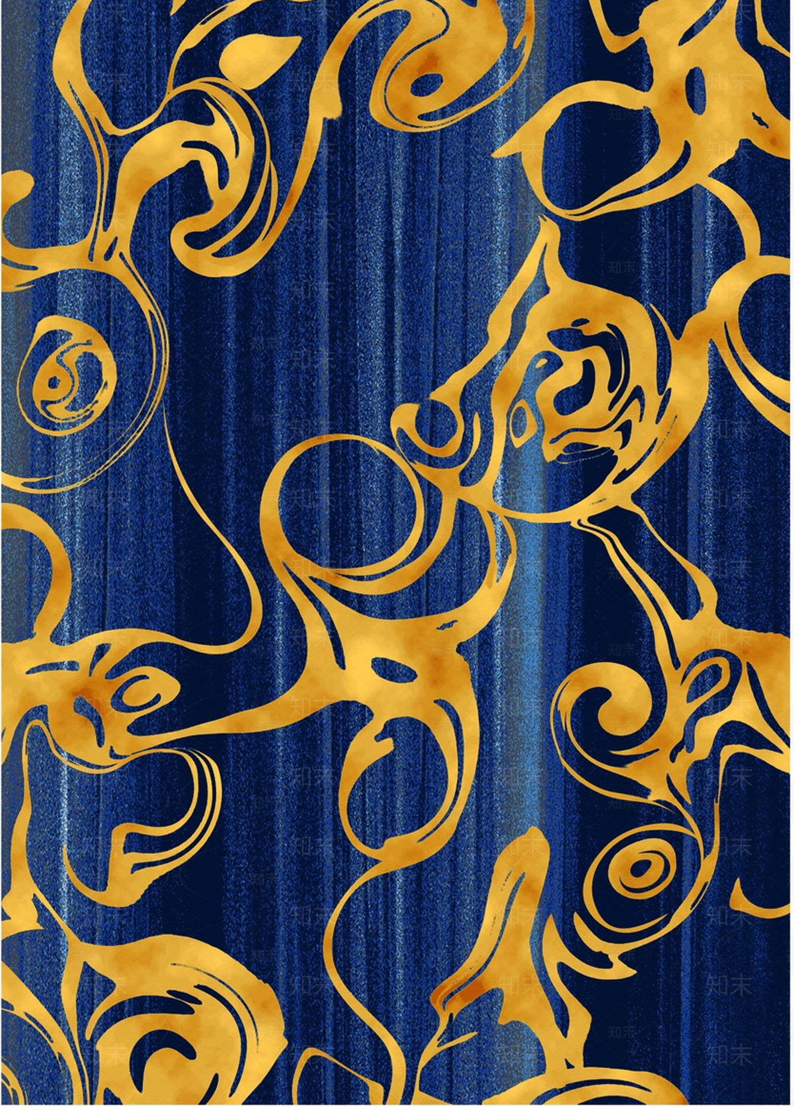 无缝酒店现代轻奢地毯 酒店地毯中式蓝色花纹地毯 中式地毯新中式酒店