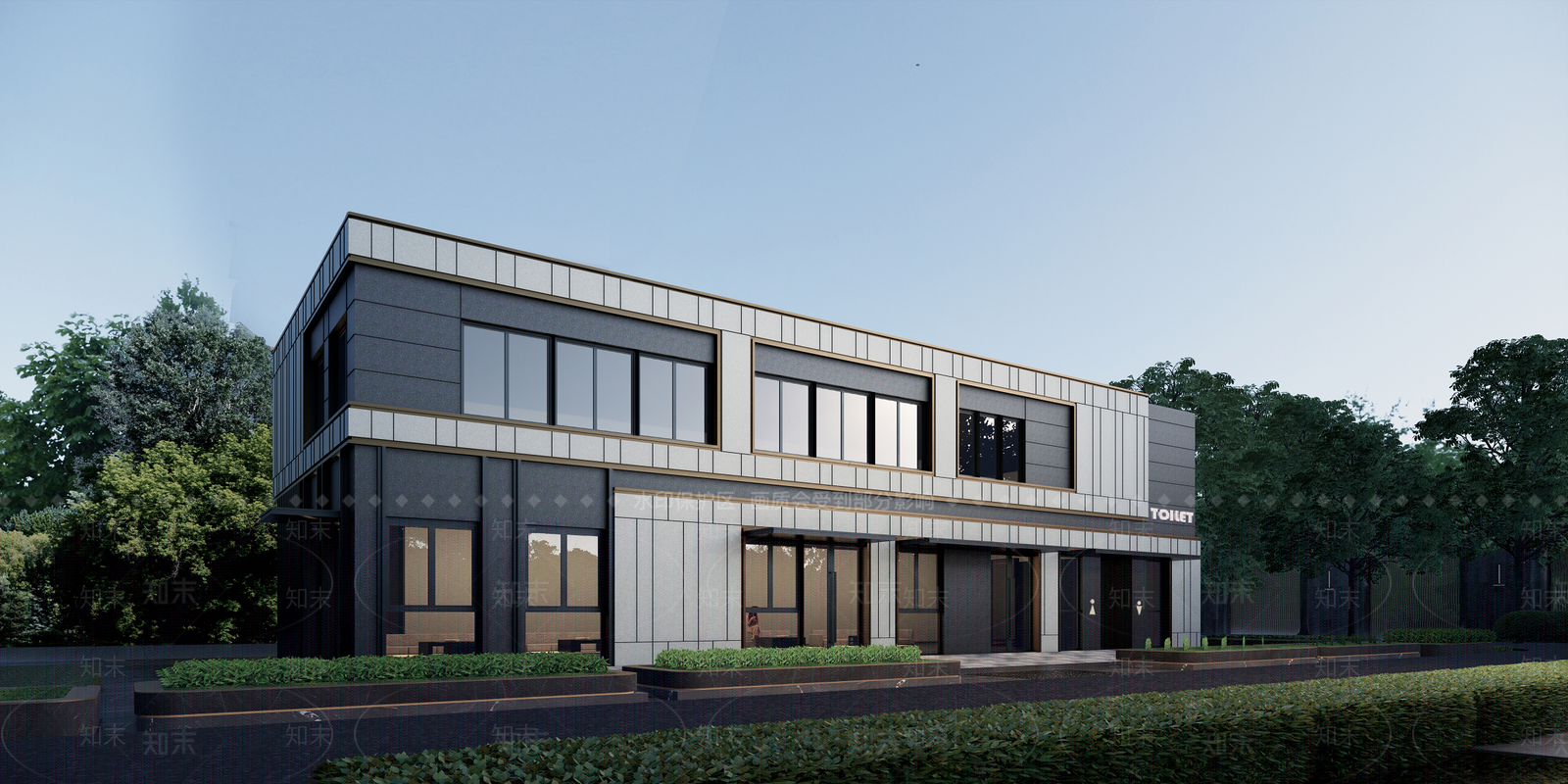 现代小区建筑SU模型下载【ID:1193627186】