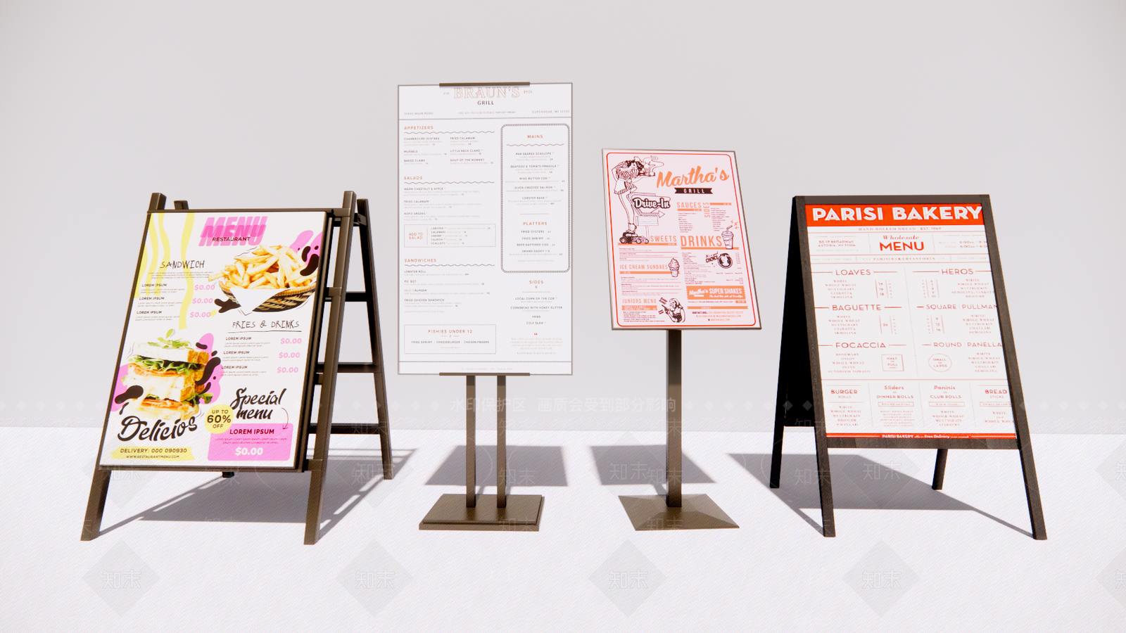 现代广告牌SU模型下载【ID:1193627278】