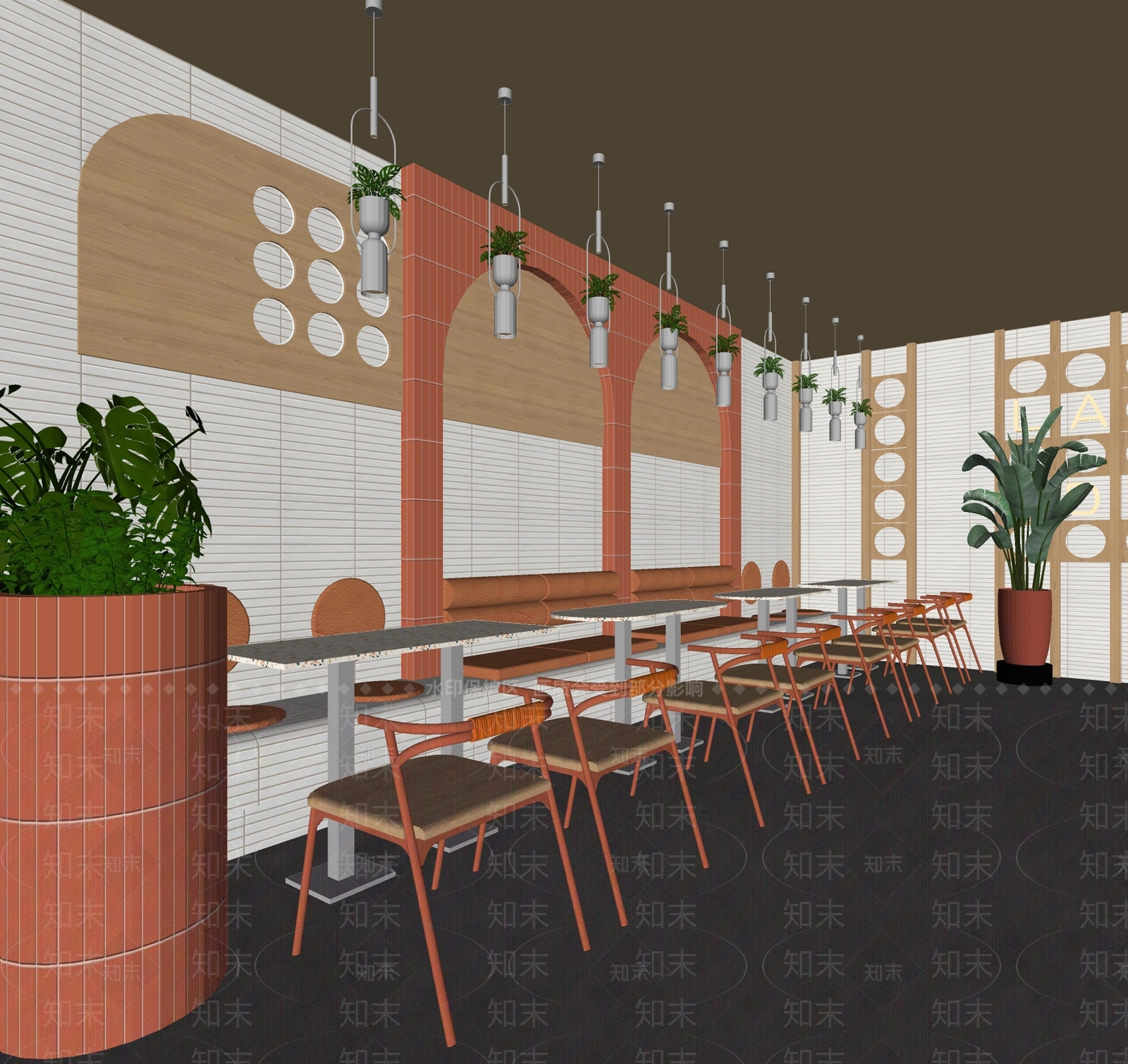 现代北欧快餐店SU模型下载【ID:1193627796】