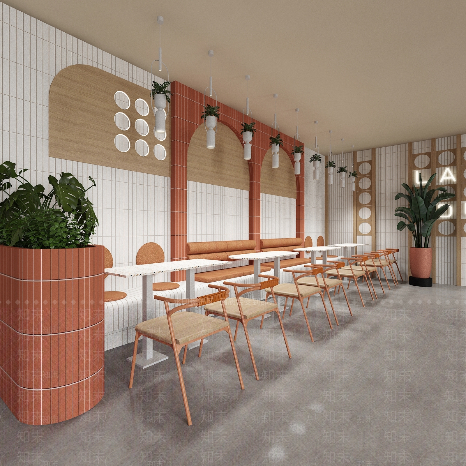 现代北欧快餐店SU模型下载【ID:1193627796】
