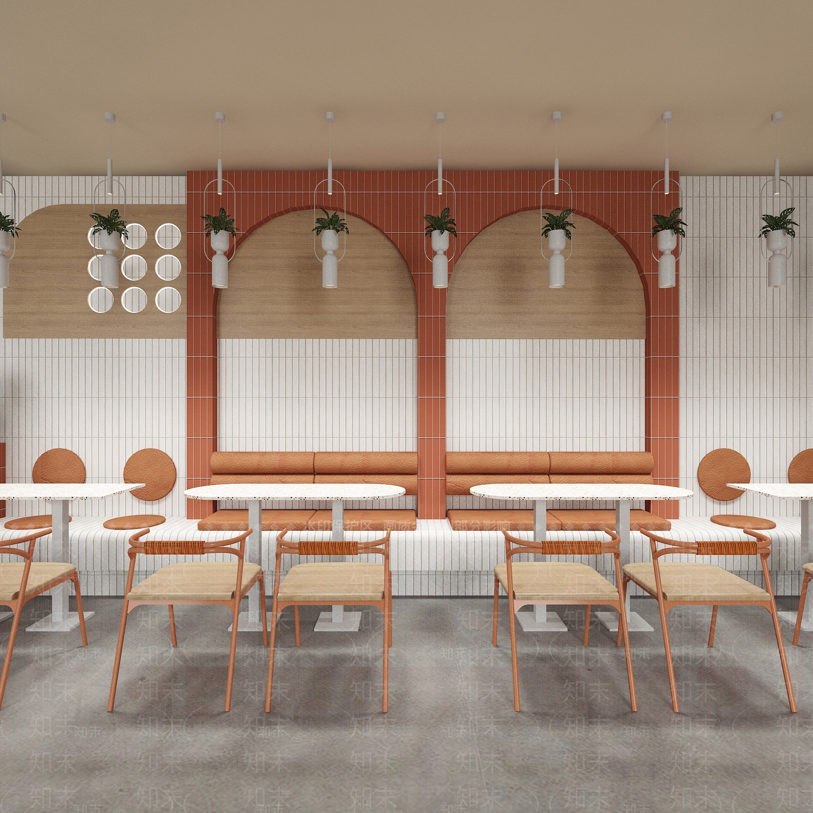 现代北欧快餐店SU模型下载【ID:1193627796】