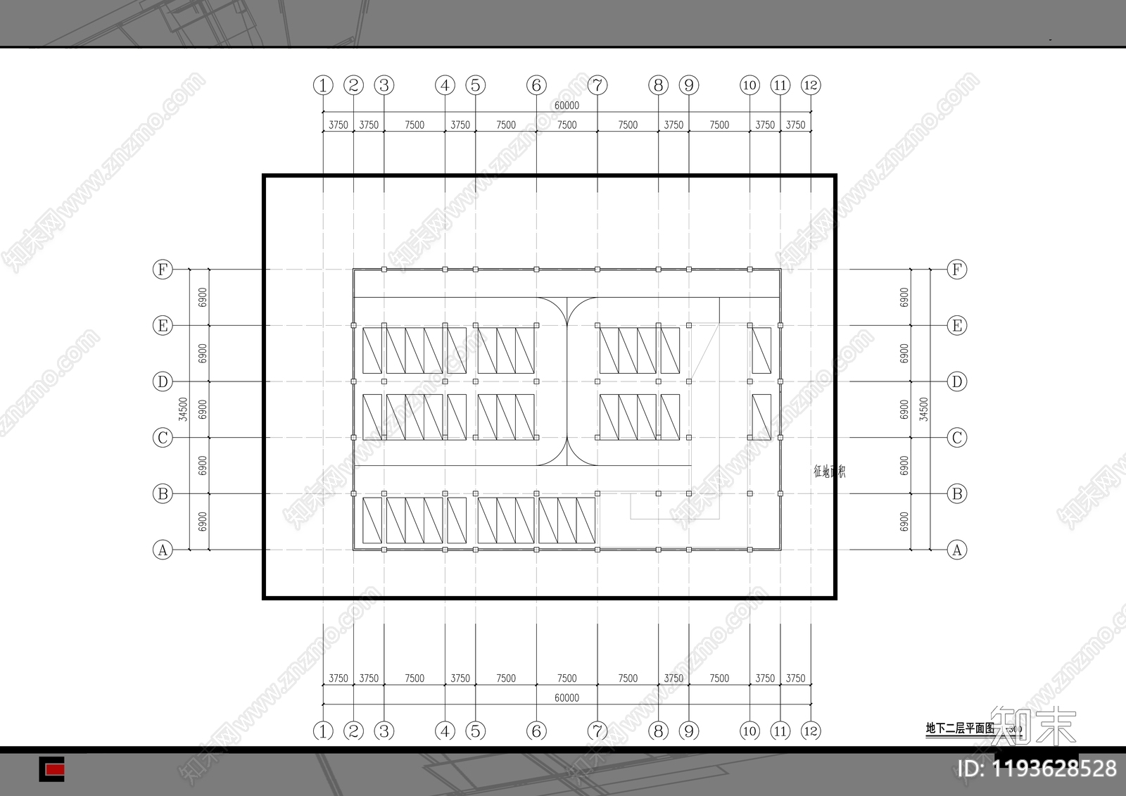 现代办公楼建筑cad施工图下载【ID:1193628528】
