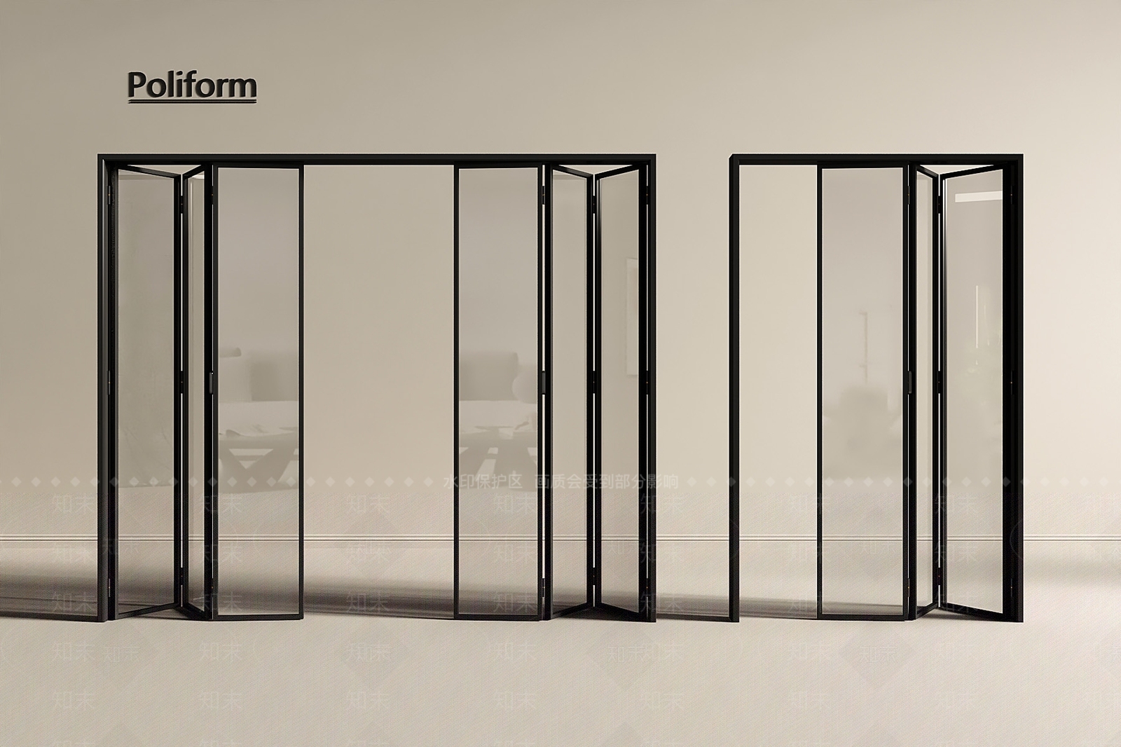 现代折叠门3D模型下载【ID:1193629059】