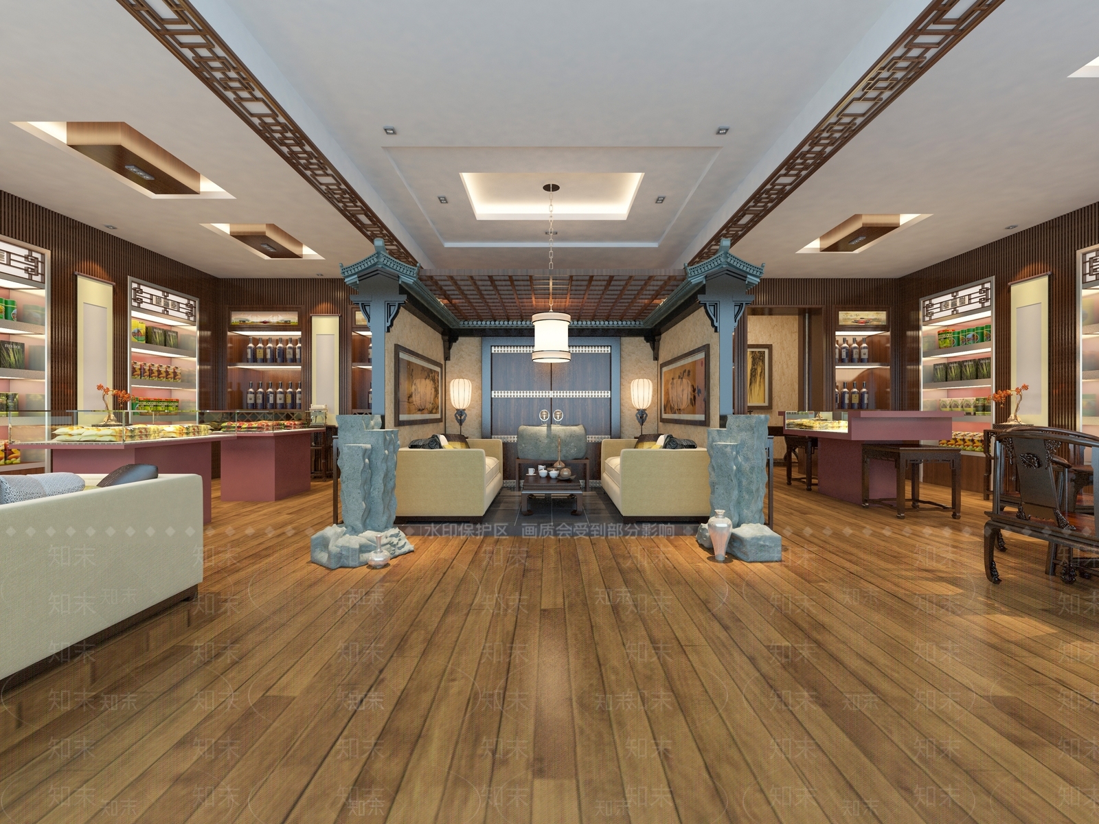 现代新中式其他展厅3D模型下载【ID:1193629404】