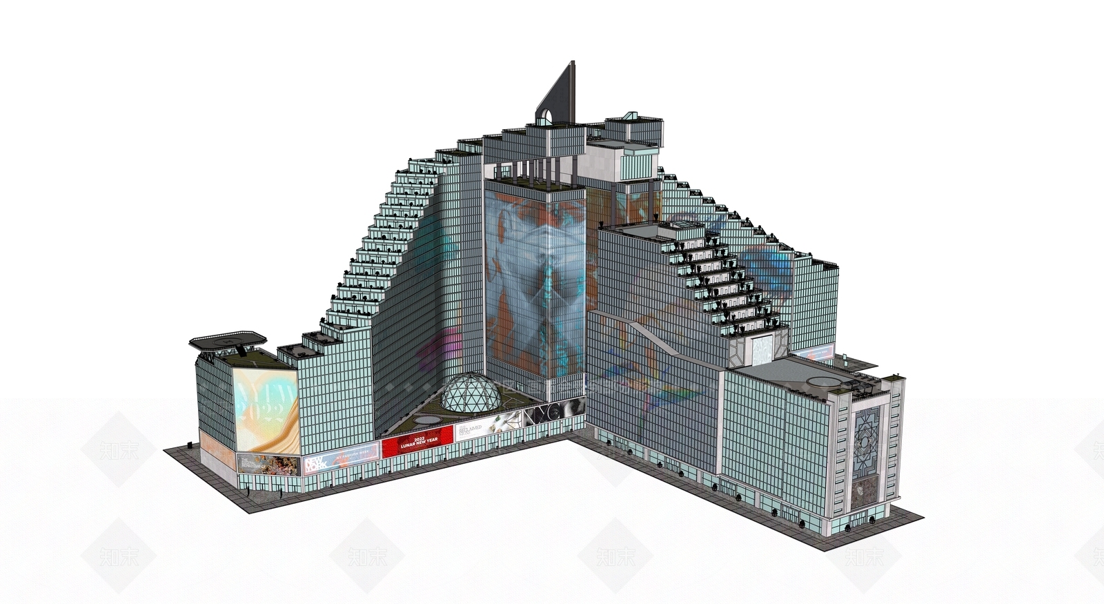 现代其他商业建筑SU模型下载【ID:1193630296】