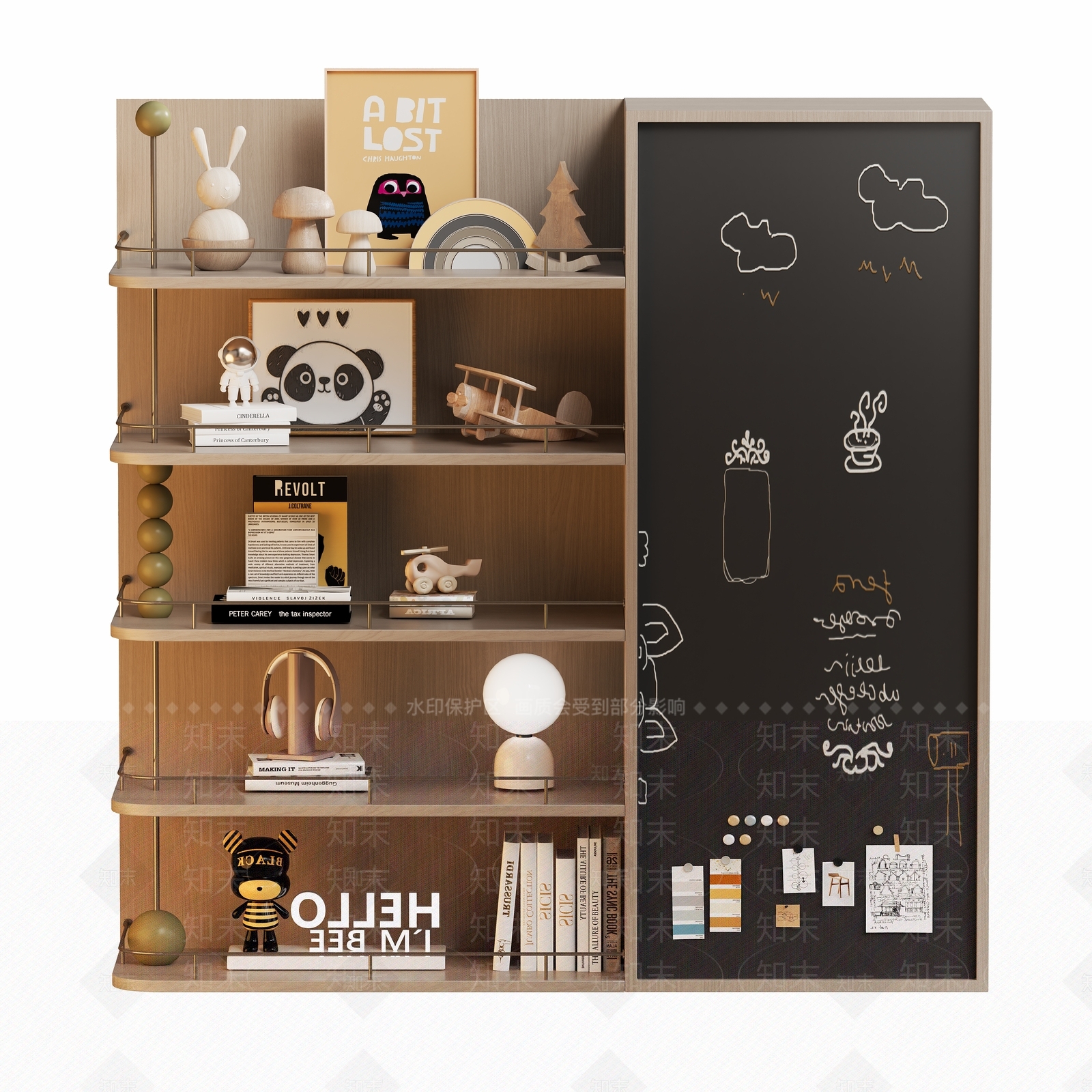 现代书柜SU模型下载【ID:1193633946】