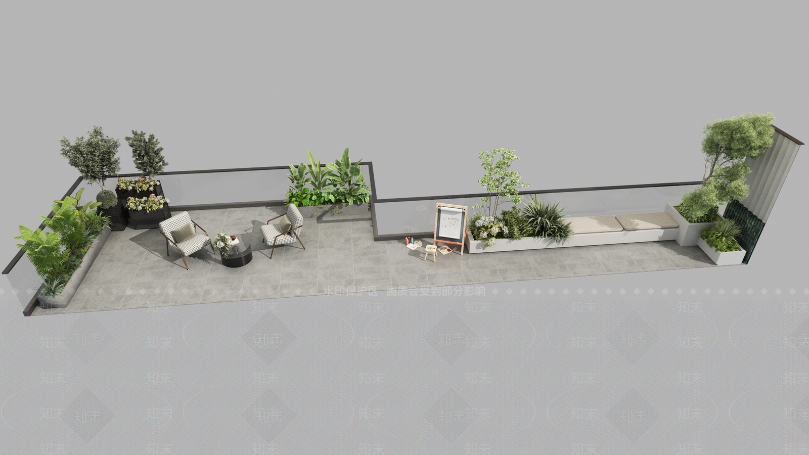 现代住宅景观3D模型下载【ID:1193638961】