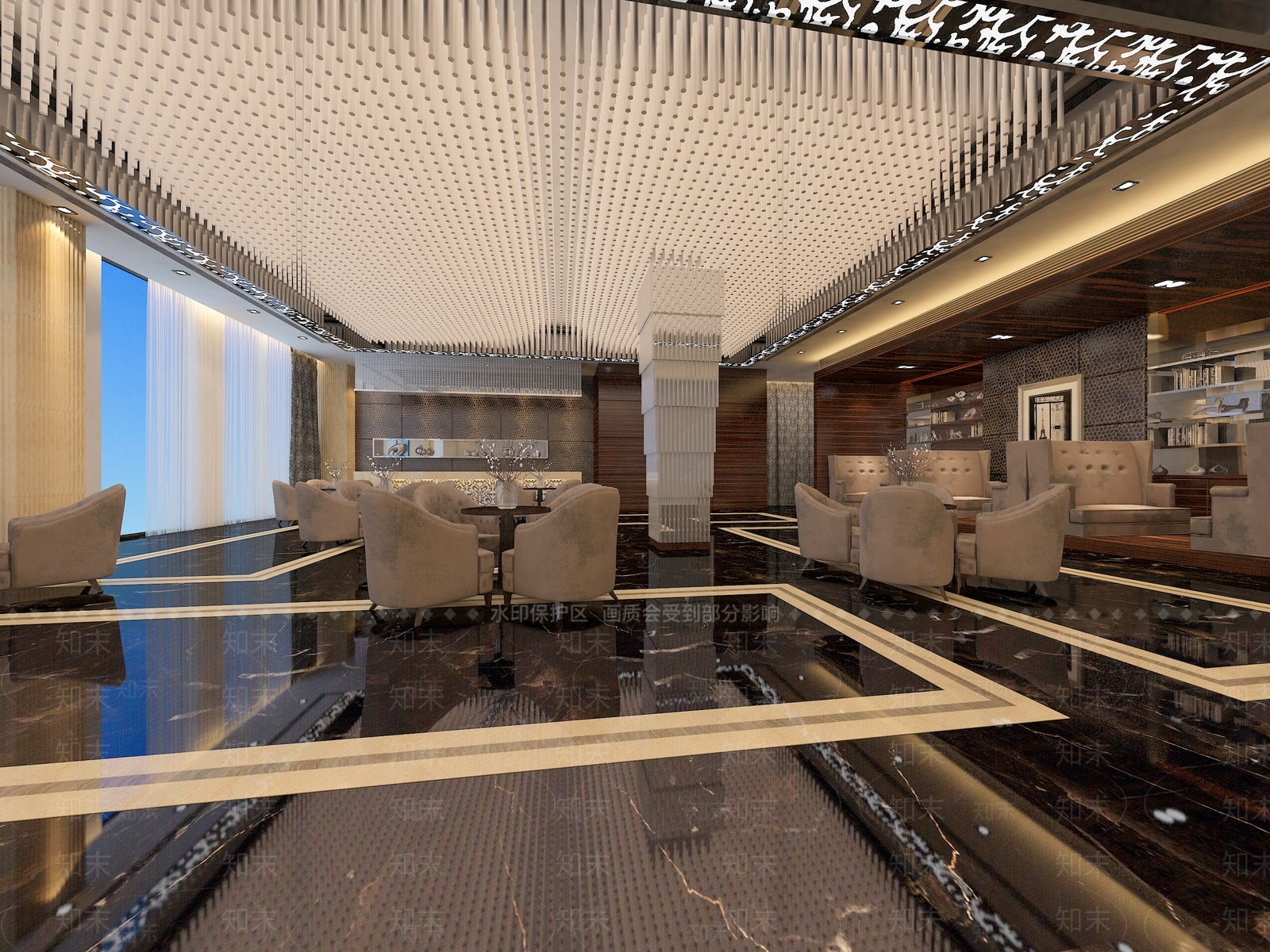 现代轻奢售楼处3D模型下载【ID:1193639625】