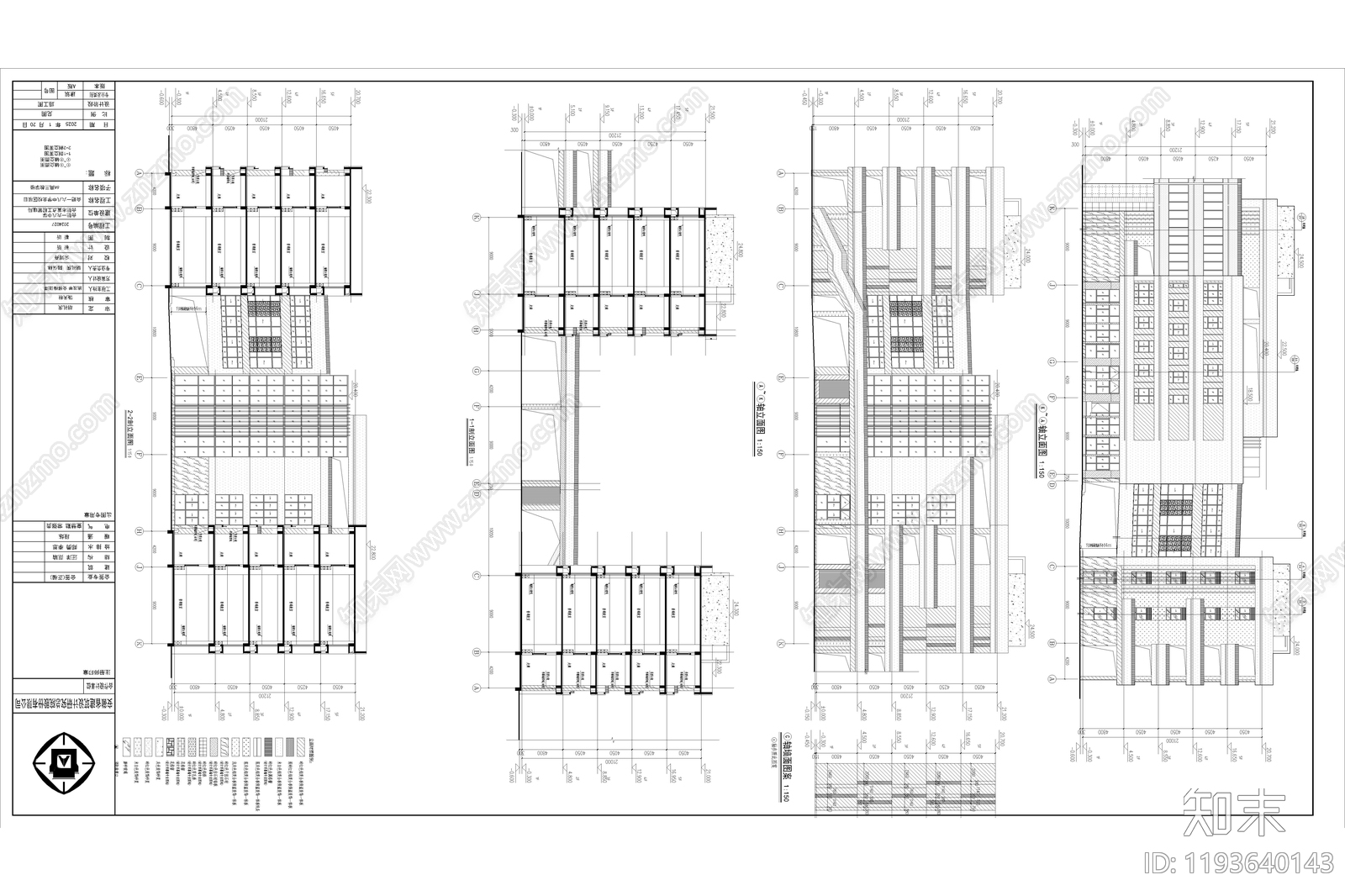 现代简约学校建筑cad施工图下载【ID:1193640143】