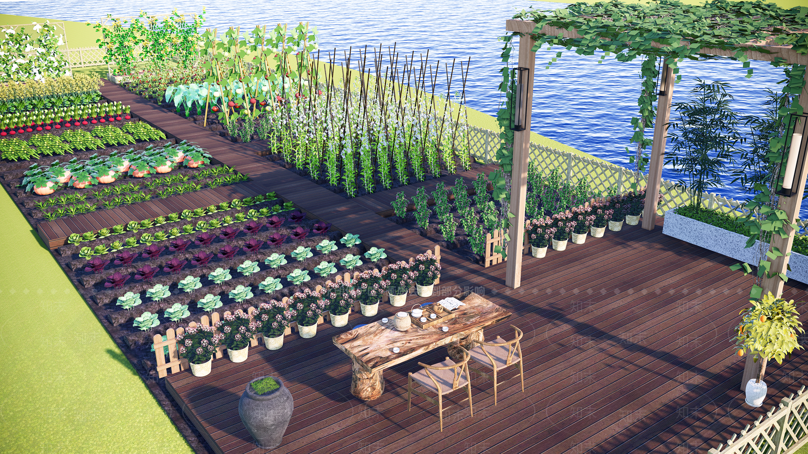 现代乡村庭院SU模型下载【ID:1193641675】