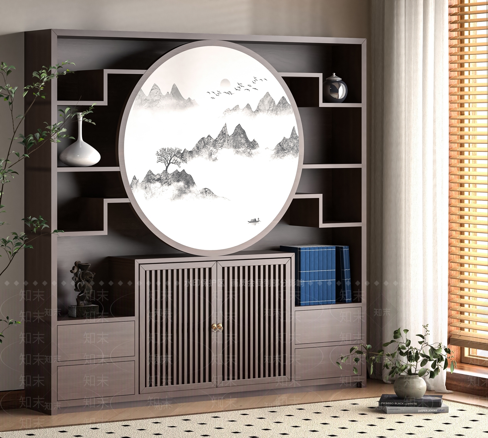 中古博古架3D模型下载【ID:1193642678】