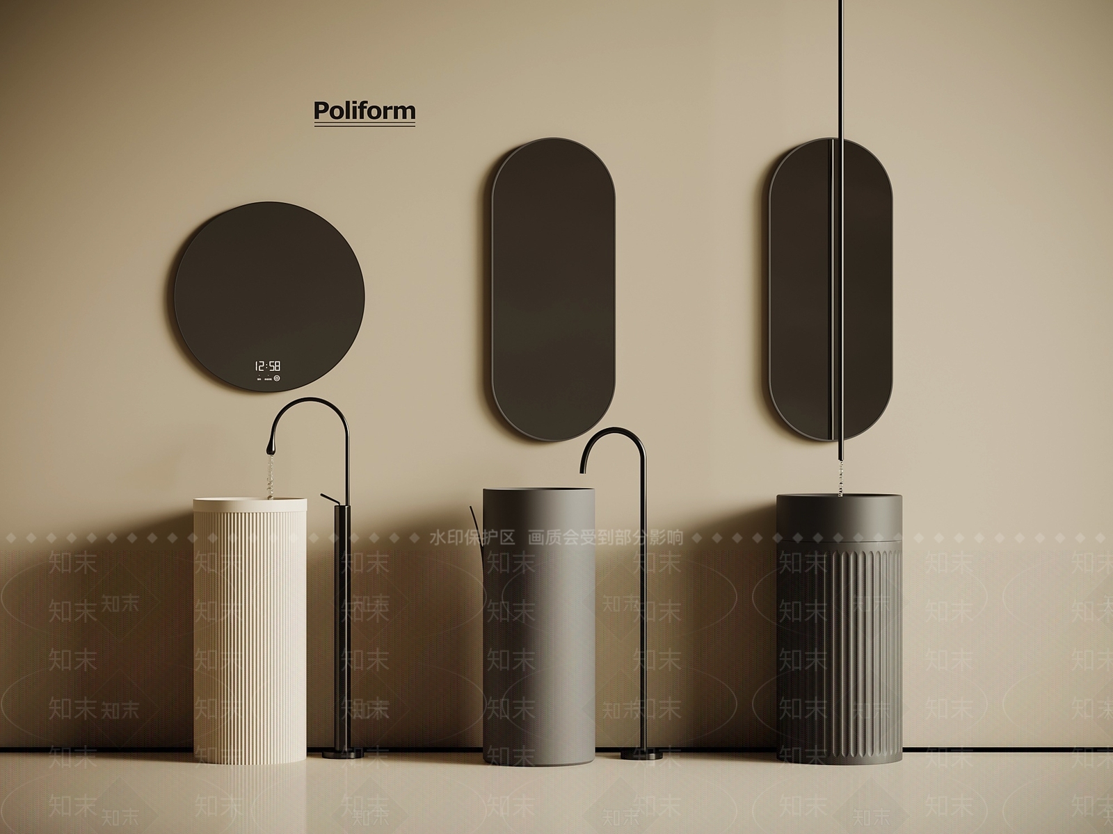 洗手台SU模型下载【ID:1193644251】