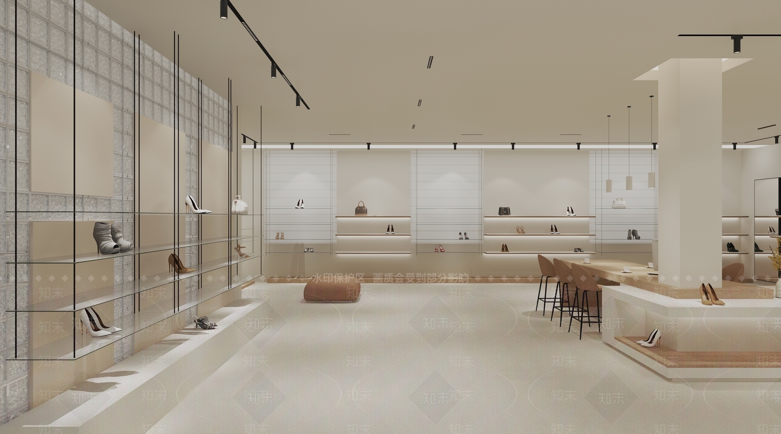 奶油现代商场3D模型下载【ID:1193644538】