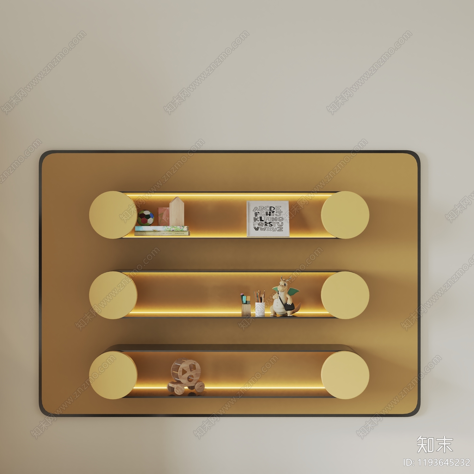 现代书柜3D模型下载【ID:1193645232】