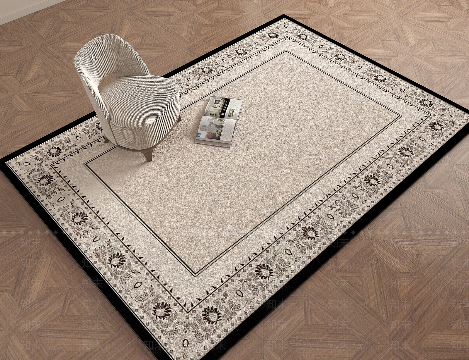 法式地毯3D模型下载【ID:1193649638】