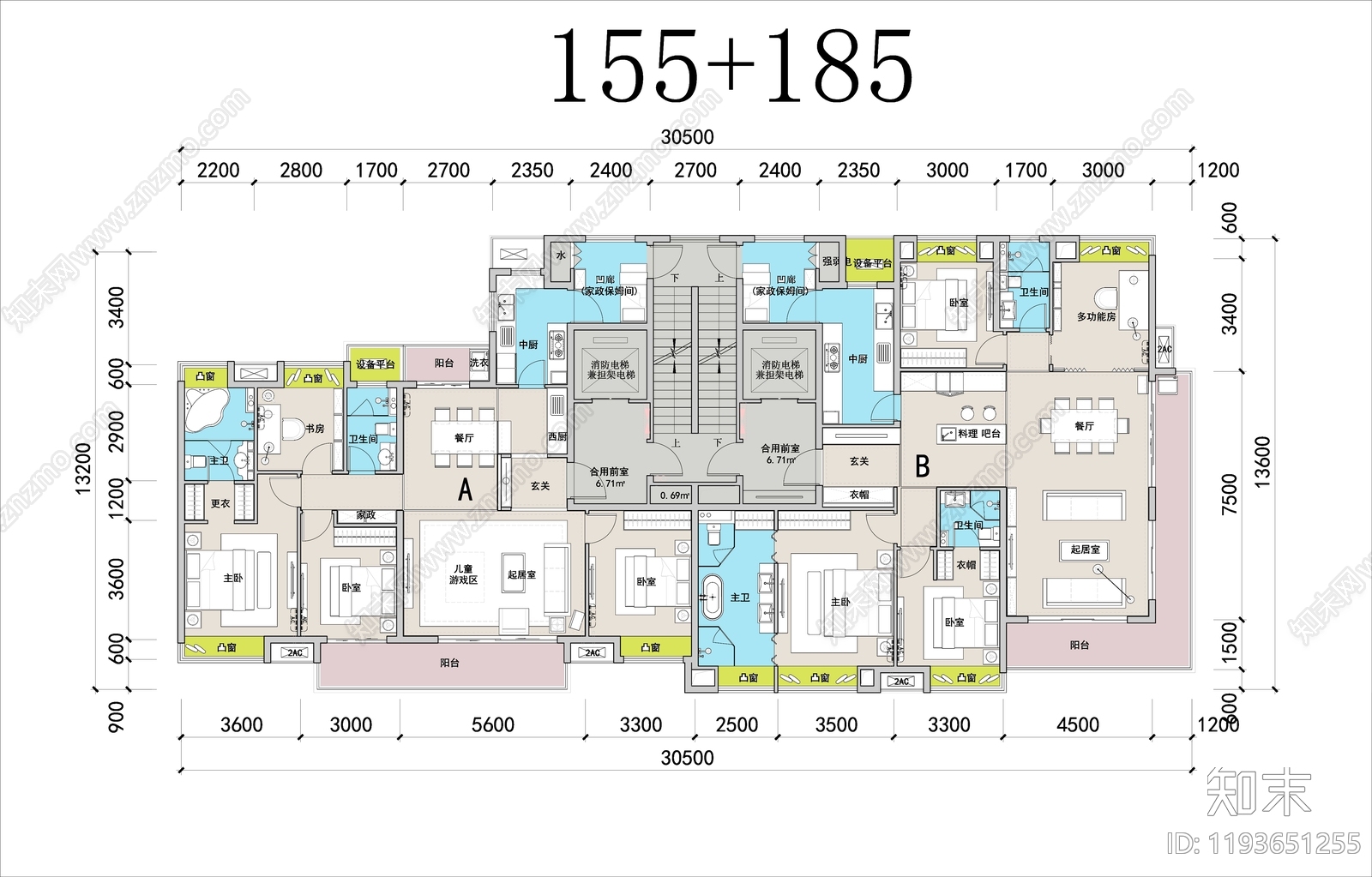 现代住宅楼建筑_高层住宅_施工图施工图下载 ID:1193651255_【知末网】