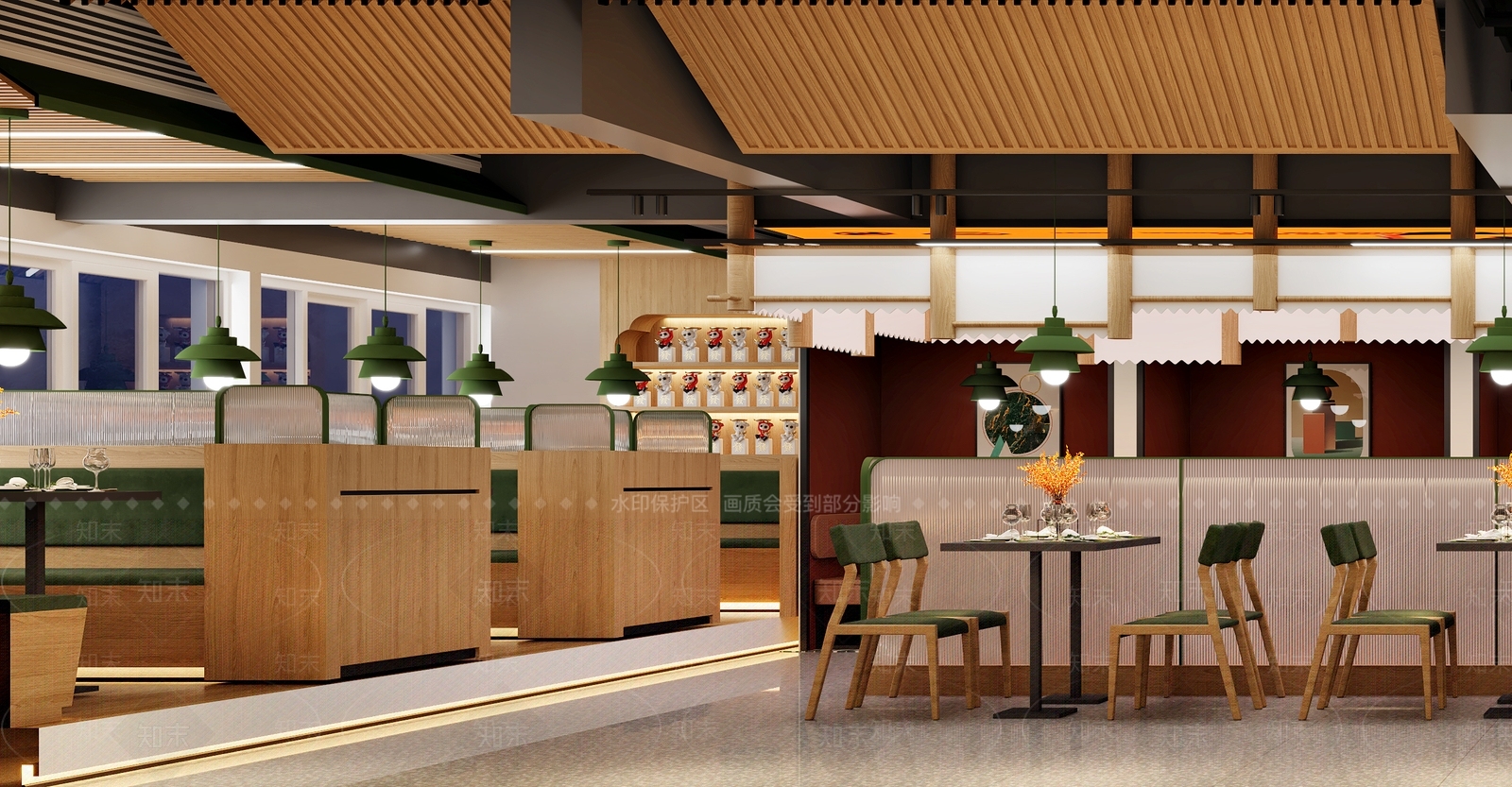 现代北欧火锅店3D模型下载【ID:1193655840】