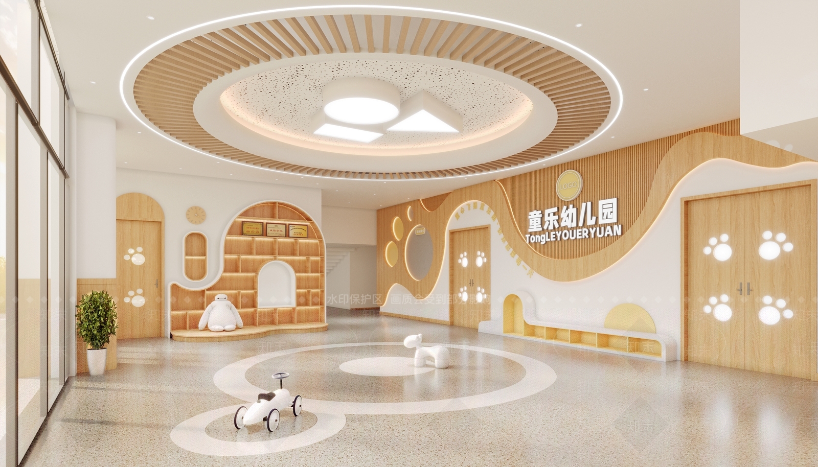 现代轻奢幼儿园3D模型下载【ID:1193660434】