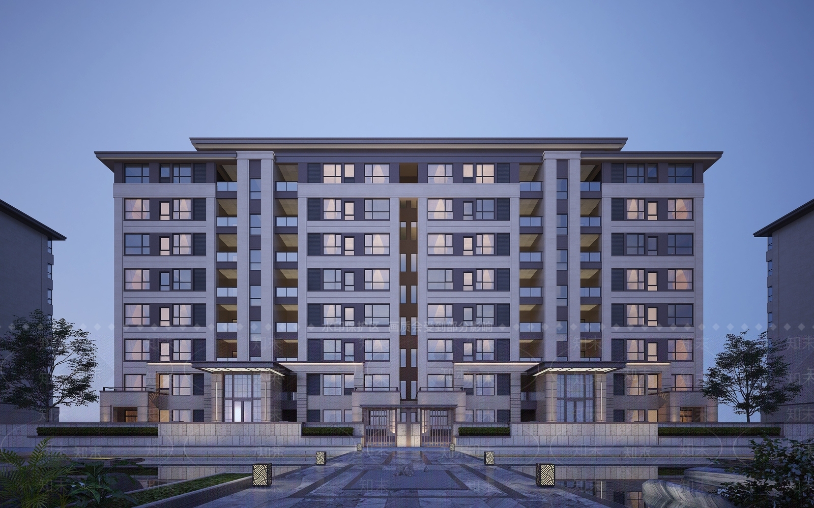 新中式多层住宅3D模型下载【ID:1193660569】