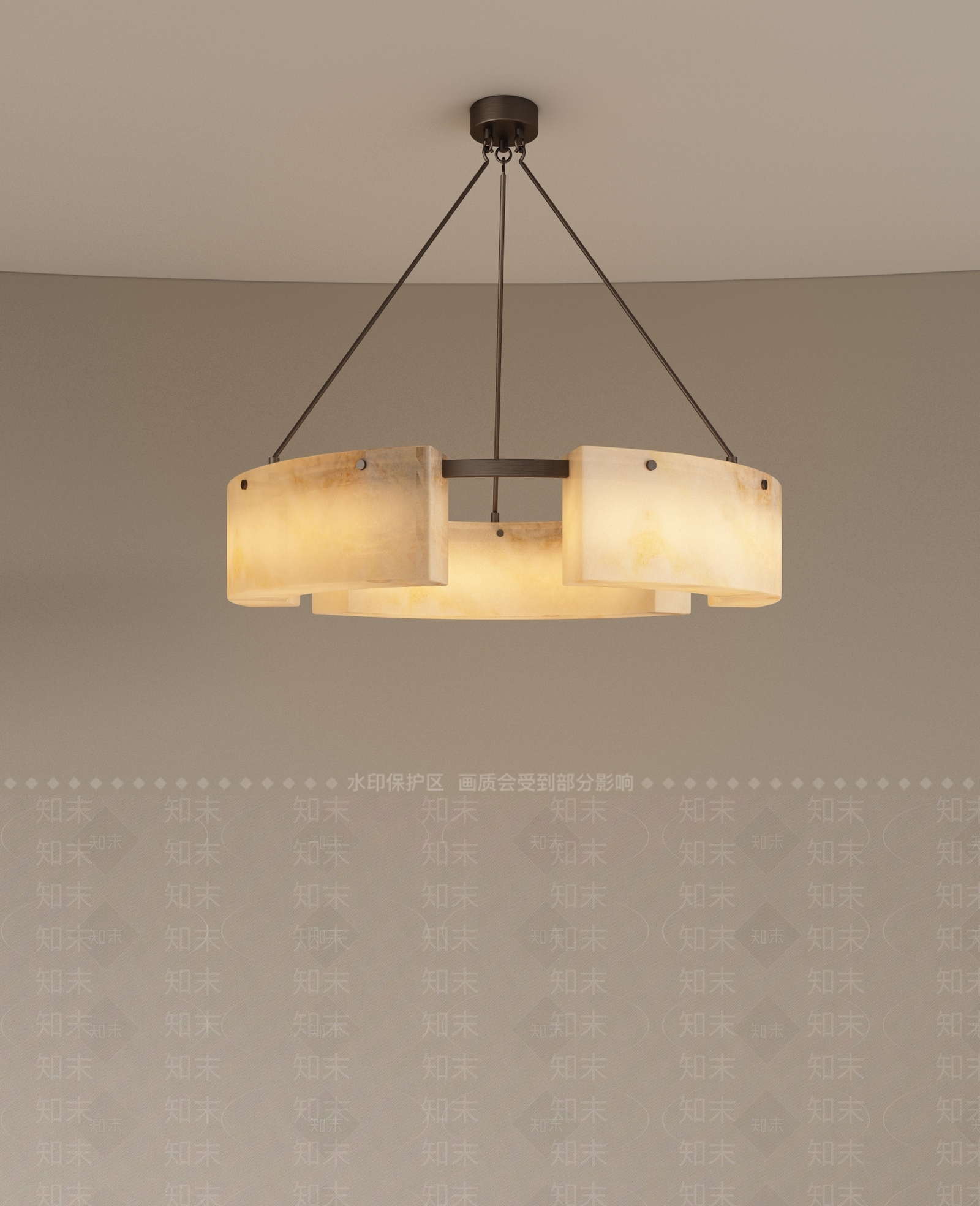 现代复古餐厅吊灯SU模型下载【ID:1193665767】