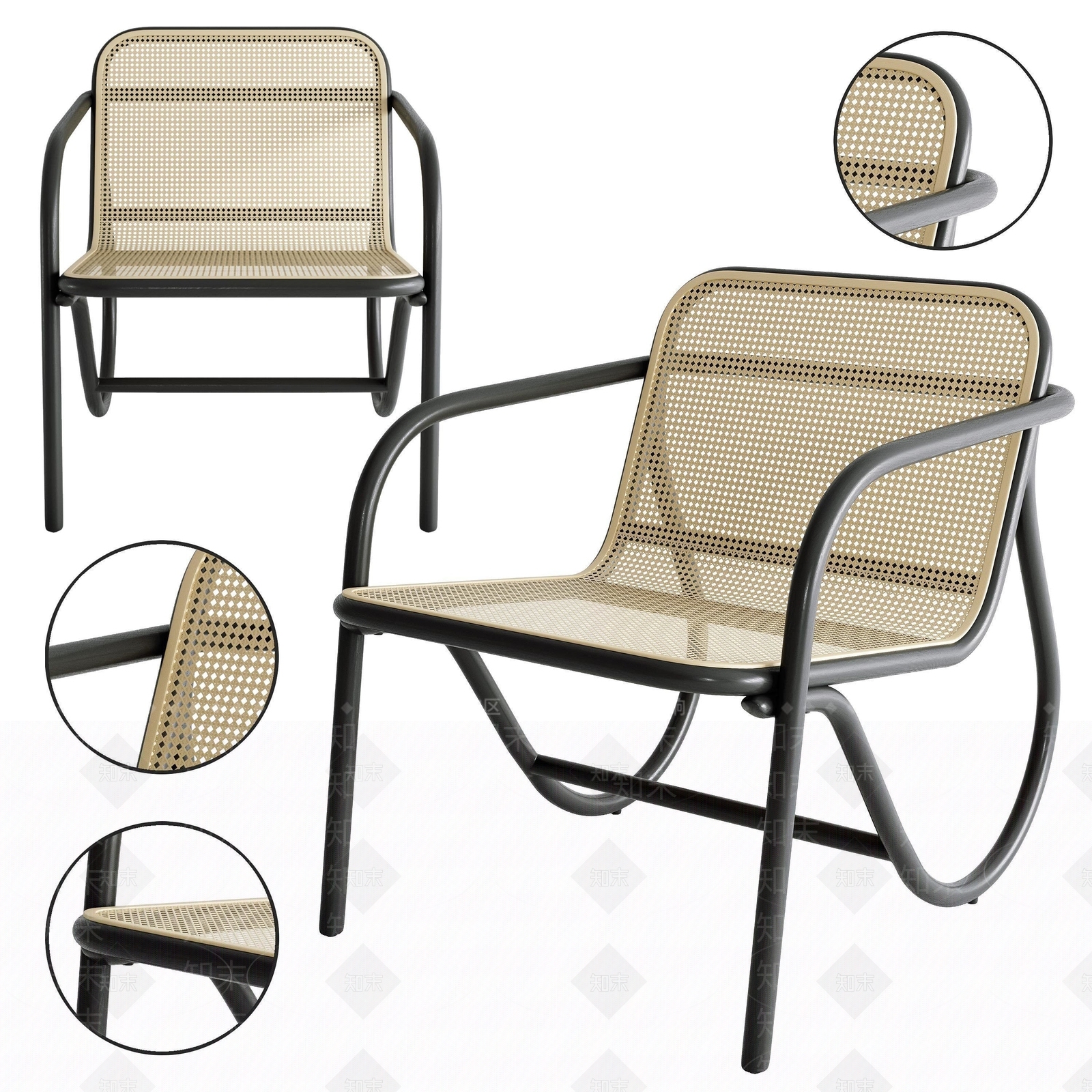 北欧户外藤编椅3D模型下载【ID:1193666263】