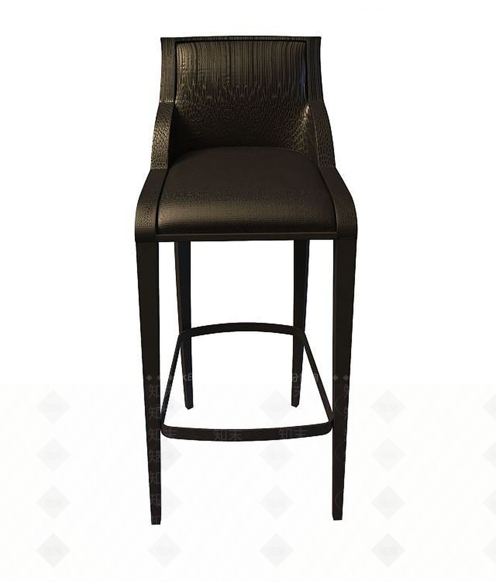 现代古典皮艺吧椅3D模型下载【ID:1193666786】