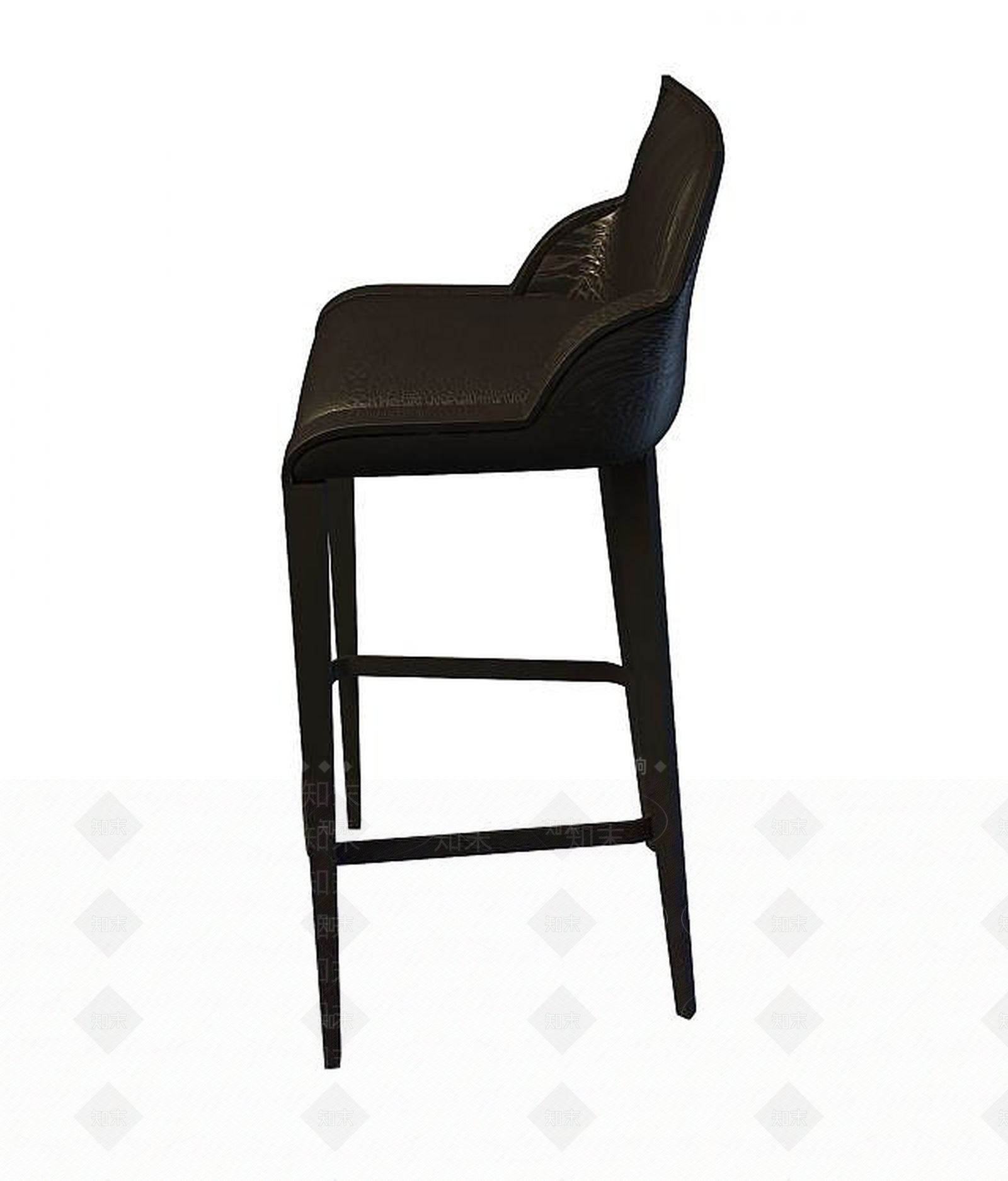 现代古典皮艺吧椅3D模型下载【ID:1193666786】