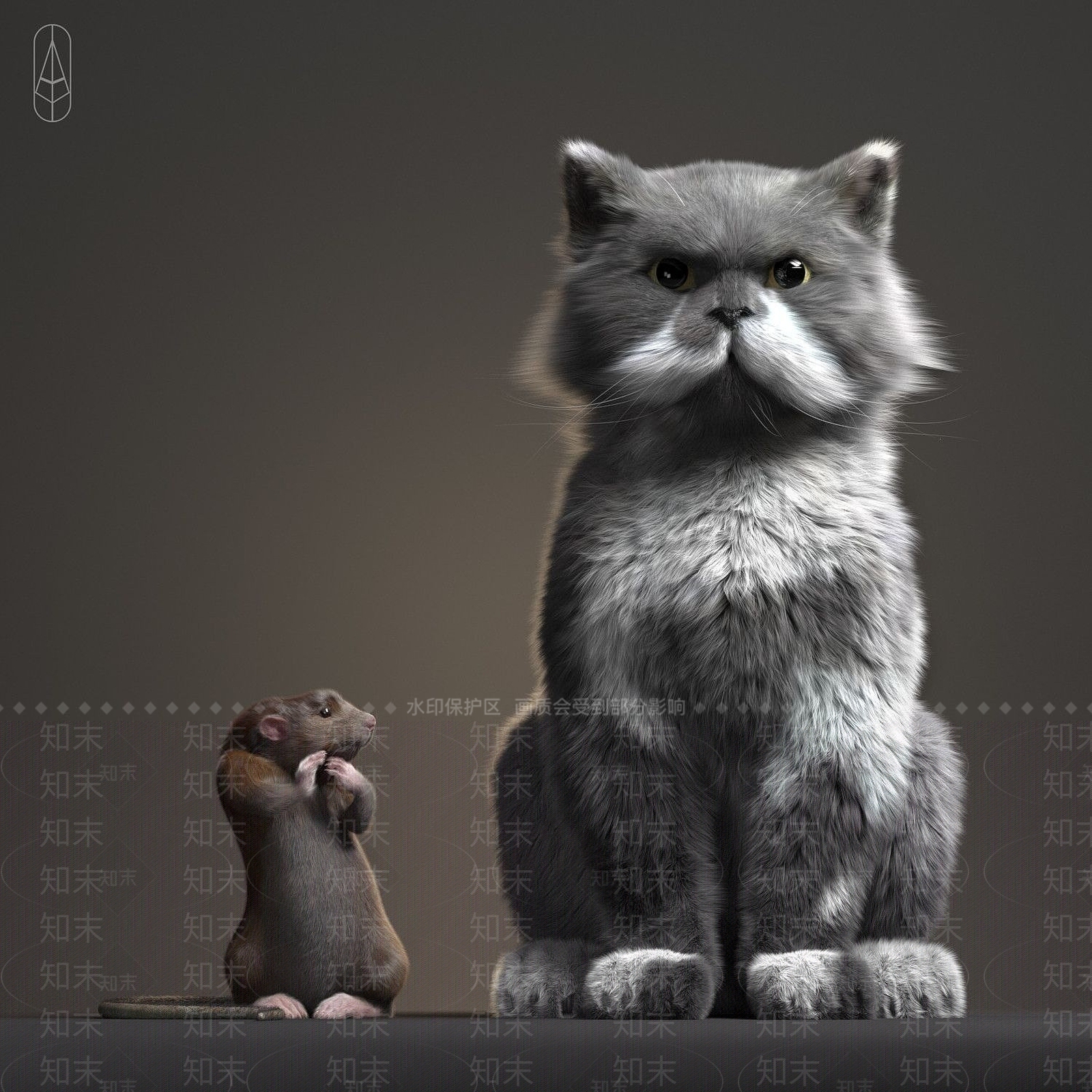 现代猫和老鼠3D模型下载【ID:1193667632】