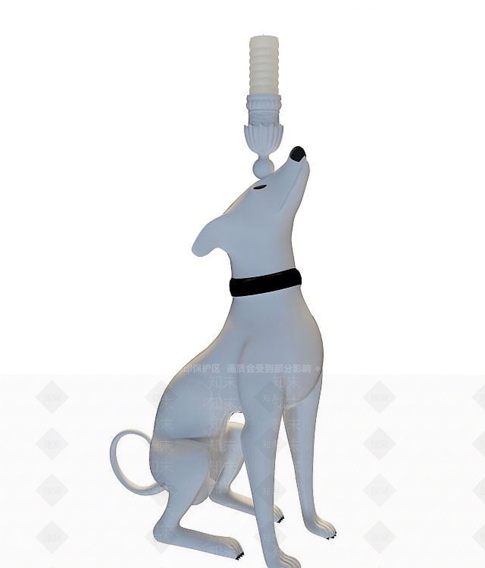 现代狗狗蜡烛台3D模型下载【ID:1193667802】