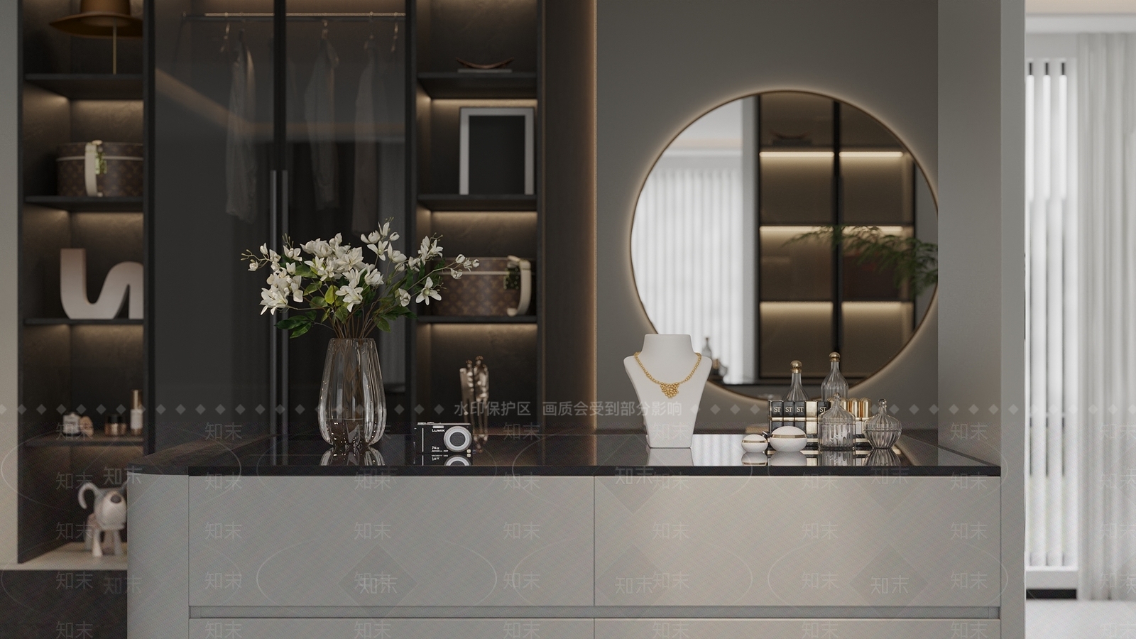 现代衣柜3D模型下载【ID:1193775779】