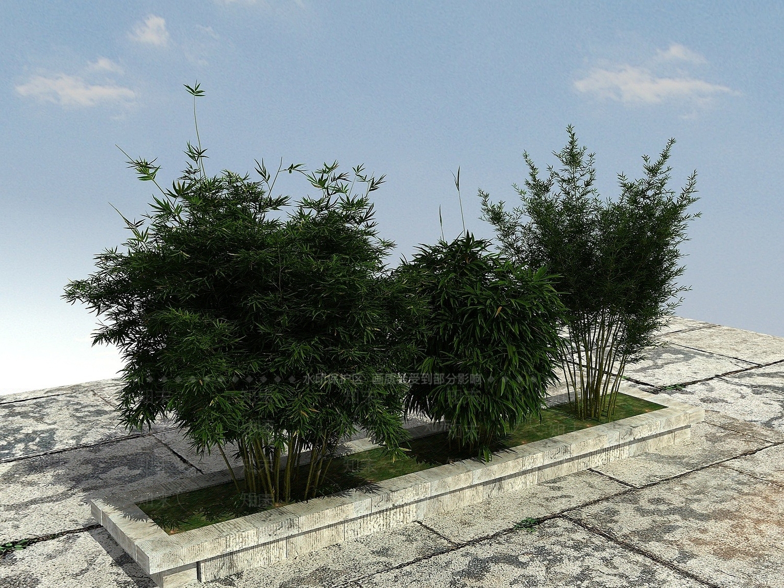 现代景观竹子植物3D模型下载【ID:1193670671】
