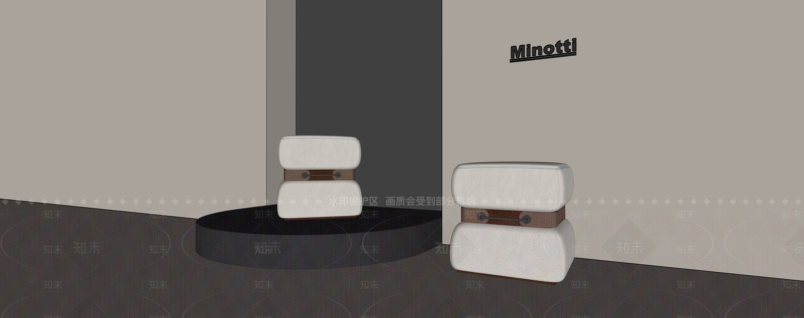 现代轻奢其他凳子3D模型下载【ID:1193672060】