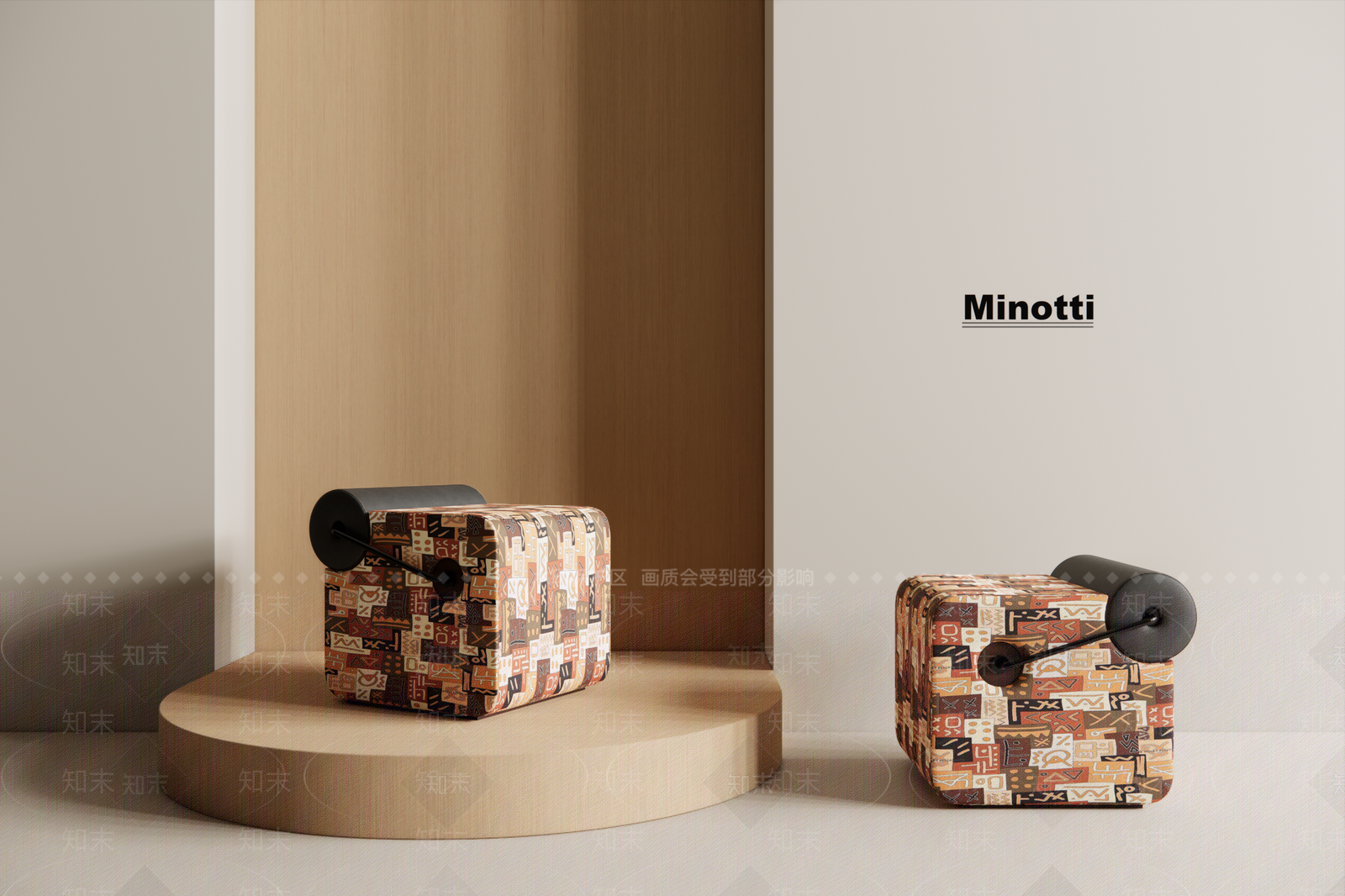 现代复古其他凳子SU模型下载【ID:1193673186】