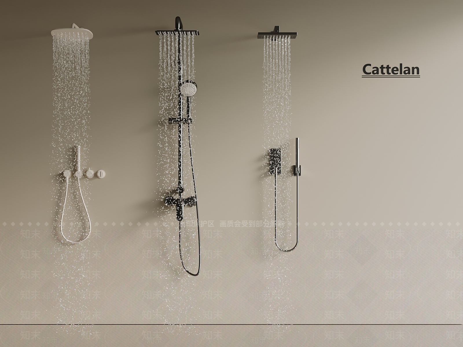 淋浴花洒SU模型下载【ID:1193677142】