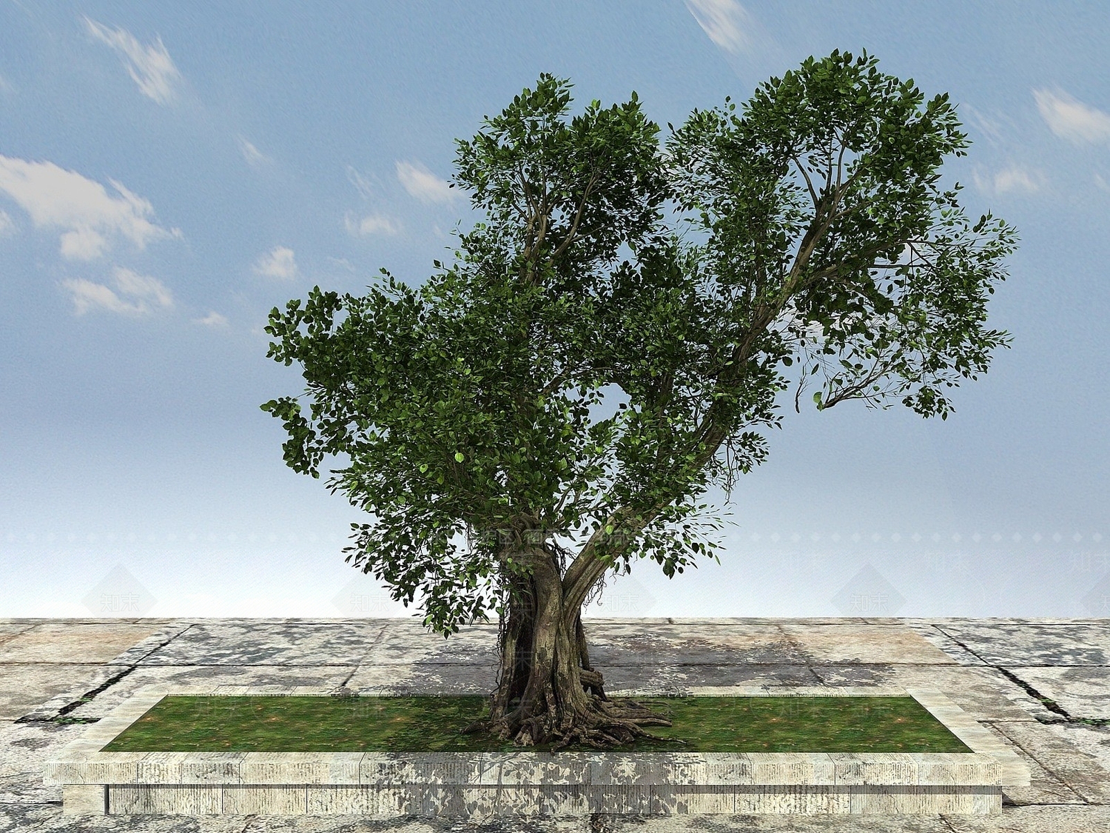 现代古树3D模型下载【ID:1193675293】