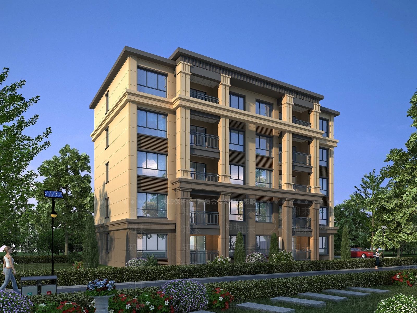 简欧多层住宅3D模型下载【ID:1193675384】