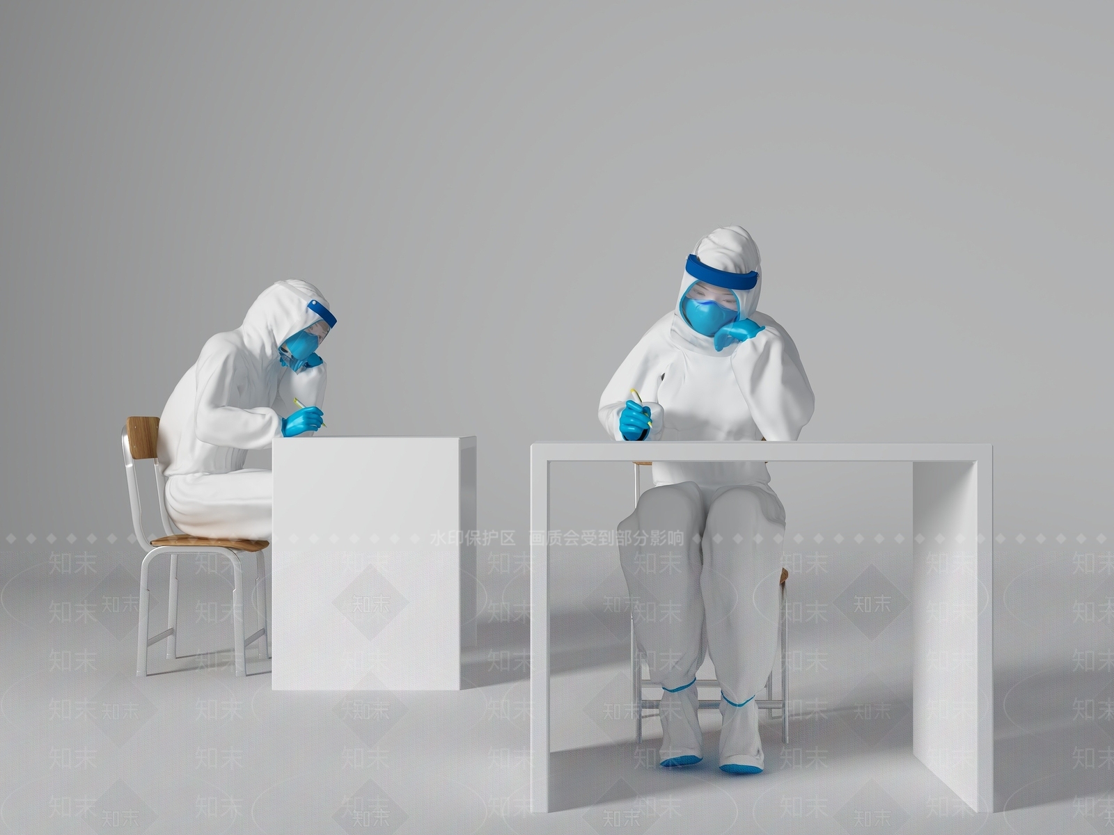 现代病毒防护人员3D模型下载【ID:1193676031】