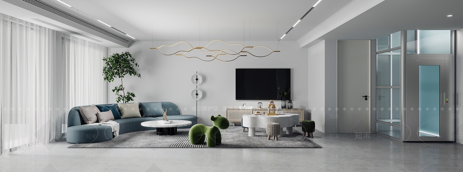 现代儿童娱乐区3D模型下载【ID:1193677618】