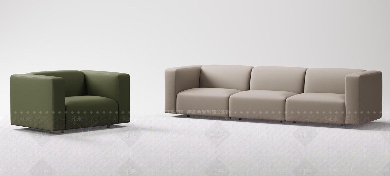现代简约沙发组合SU模型下载【ID:1193678920】