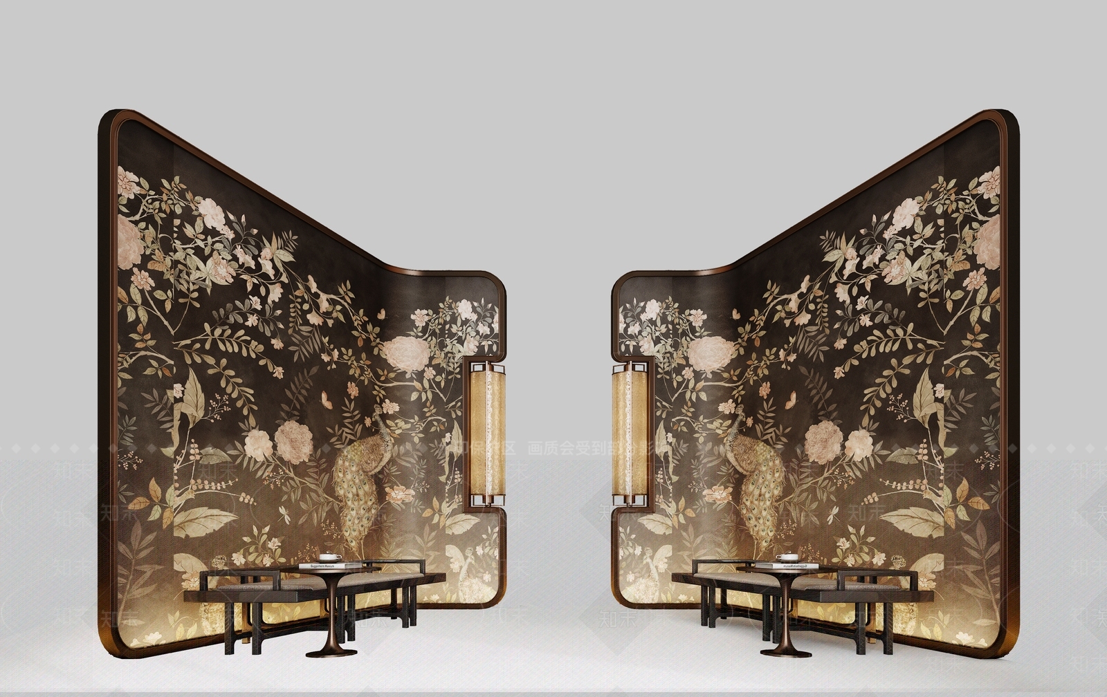 现代复古屏风SU模型下载【ID:1193679606】